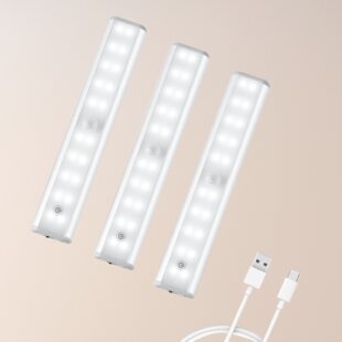 1-4Pcs LED Motion Sensor Closet Lights Cordless Wireless Night Lamp Cabinet USB 