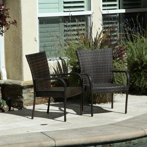 Hawes Outdoor Wicker Patio Chair (Set of 2)
