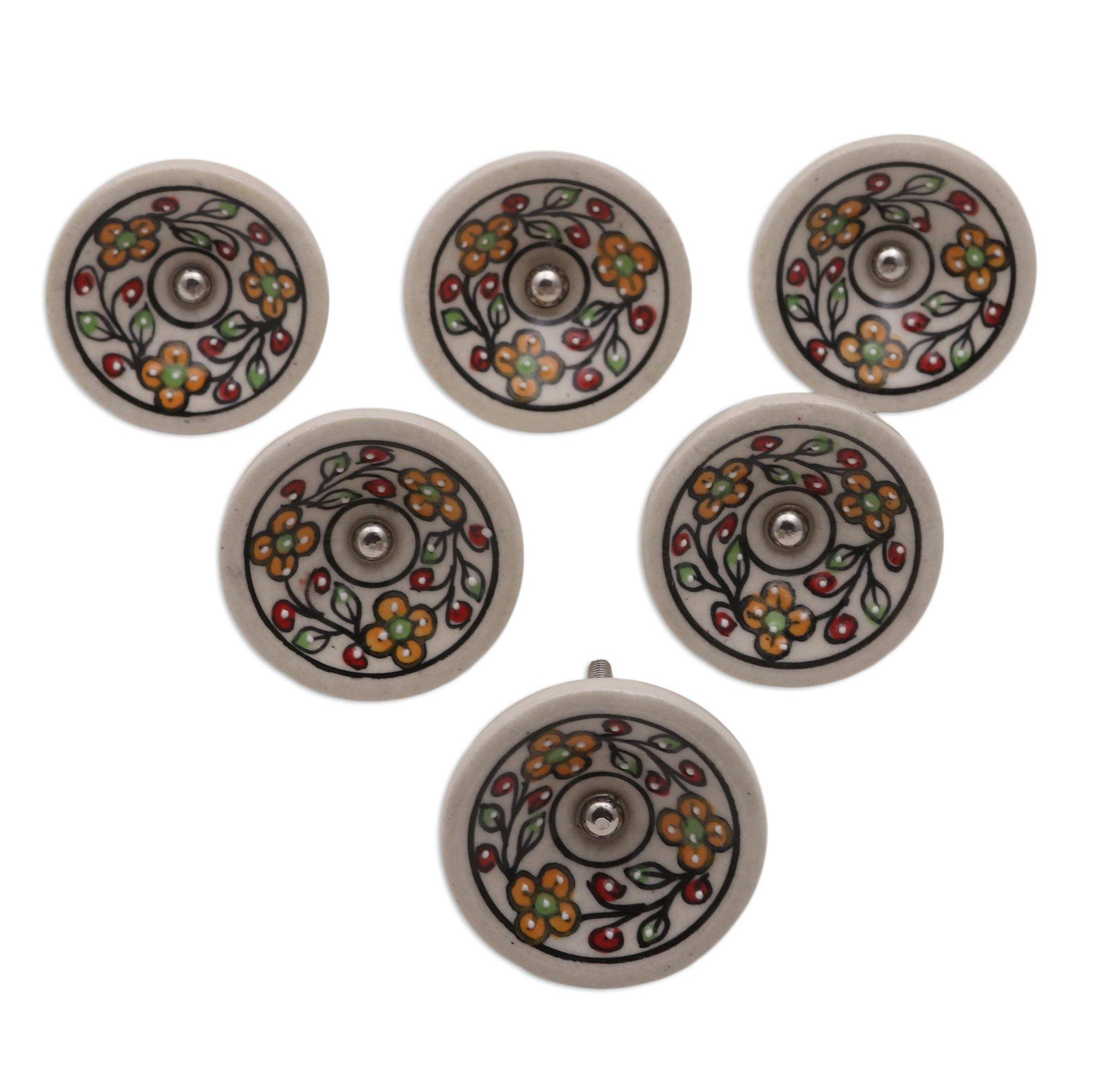 Novica Floral Glamour Ceramic Door Knob Wayfair
