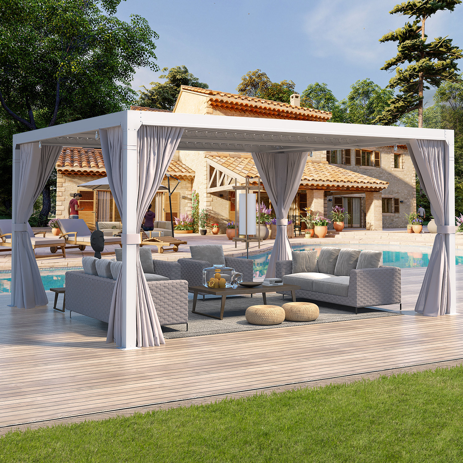 10 Ft. W x 12 Ft. D Aluminum Louvered Pergola & Reviews Wayfair