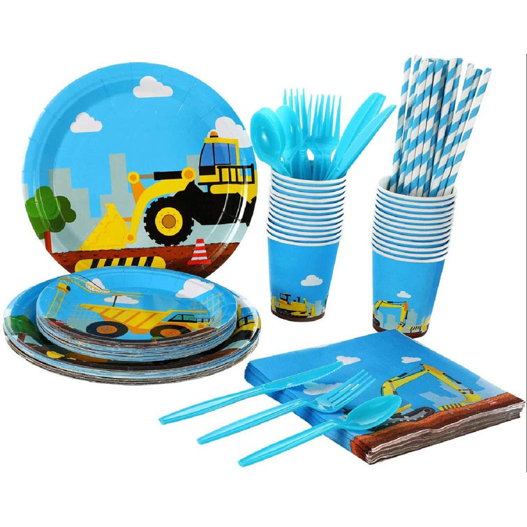 Set of 12 Garbage Truck Party Straws