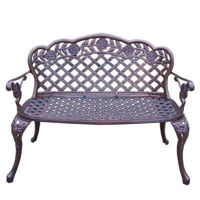 Astoria Grand Louise Cast Aluminum Garden Bench