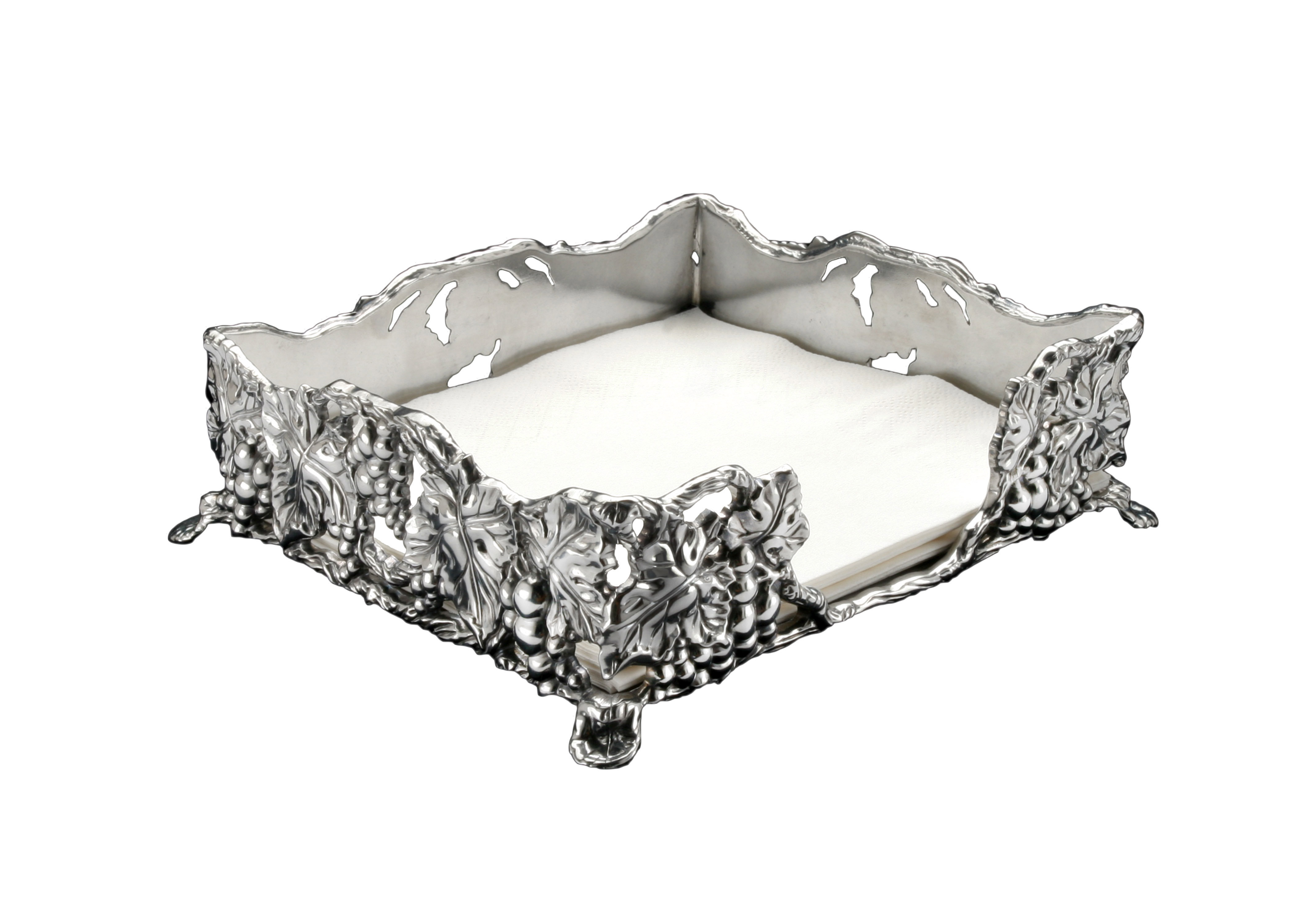 silver napkin box