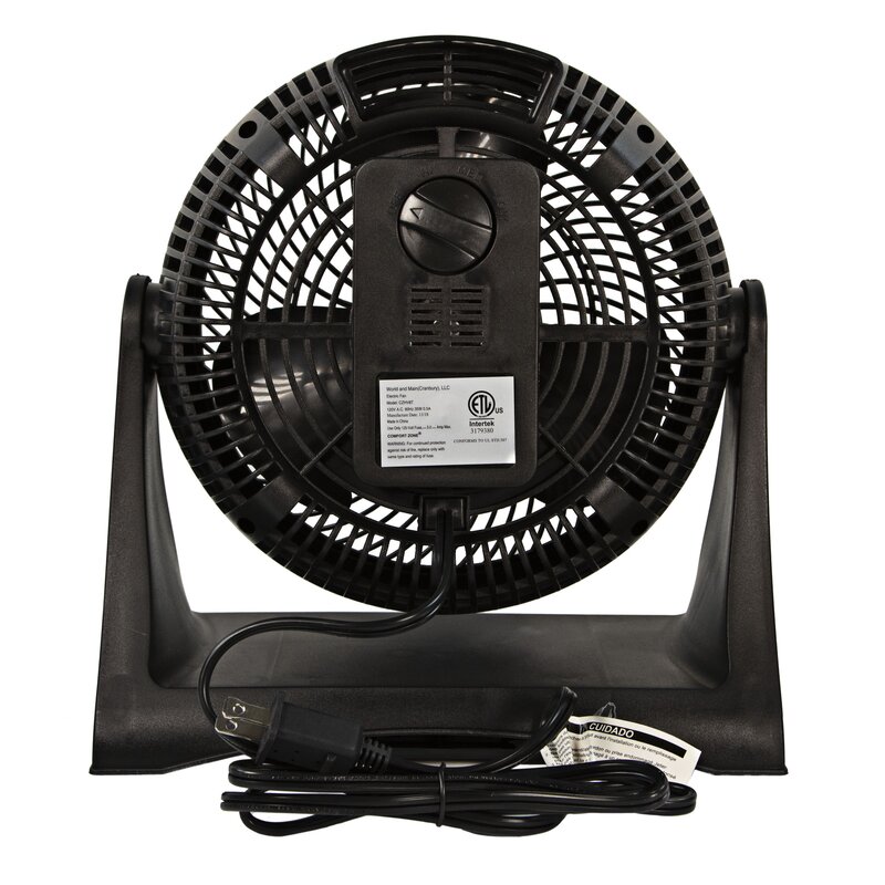 Comfort Zone Turbo 8 Oscillating Table Fan Wayfair