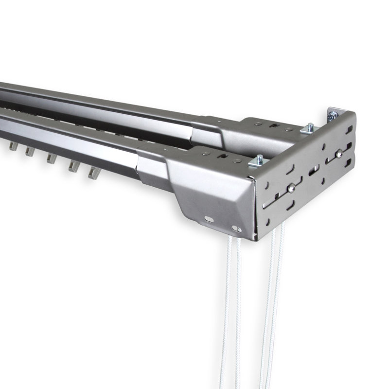 Rod Desyne Heavy Duty Traverse Double Curtain Rod And Hardware Set