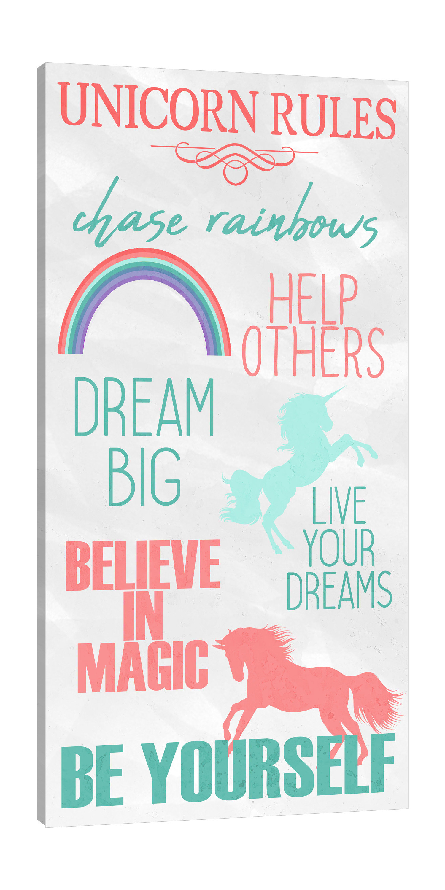 Trinx Unicorn Rules 1 by Kimberly Allen Print Wayfair