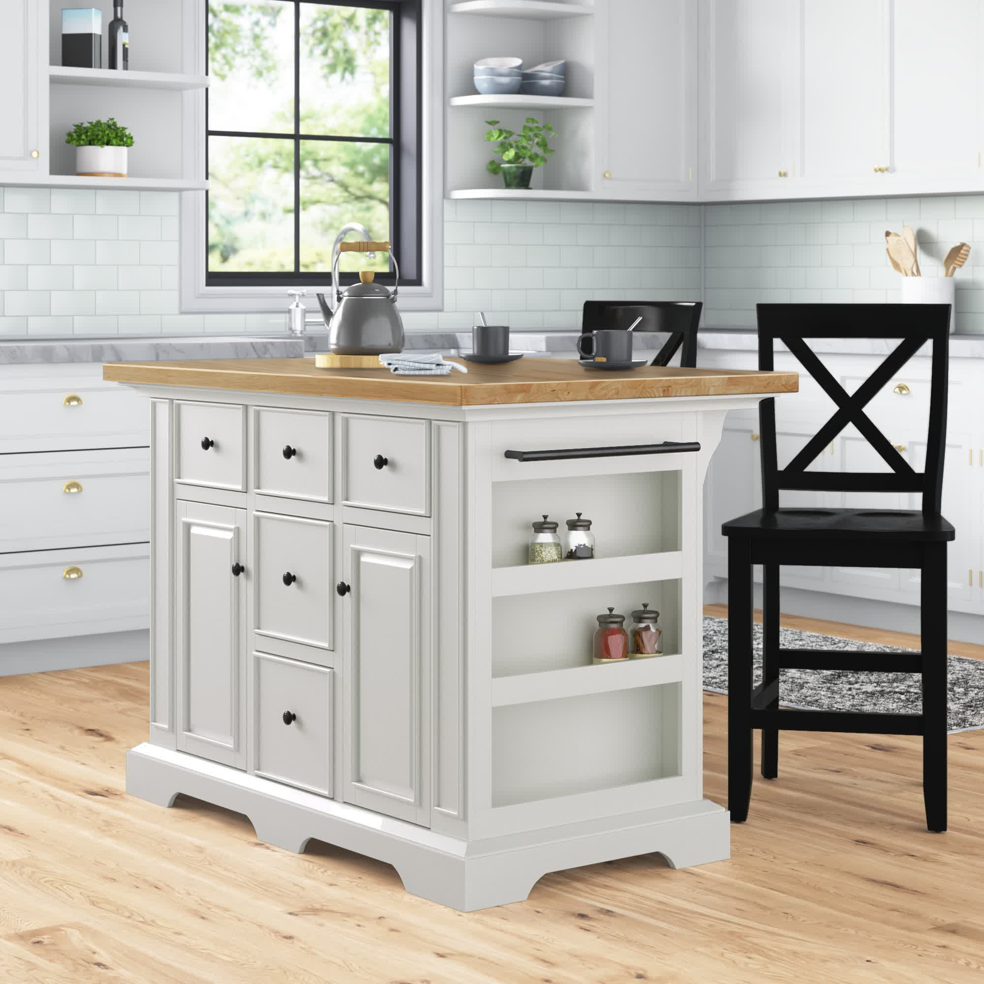Crosley Julia 60'' Wide Kitchen Island Set & Reviews Wayfair Canada