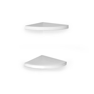 Laminate Corner Radial Shelf (Set of 2)