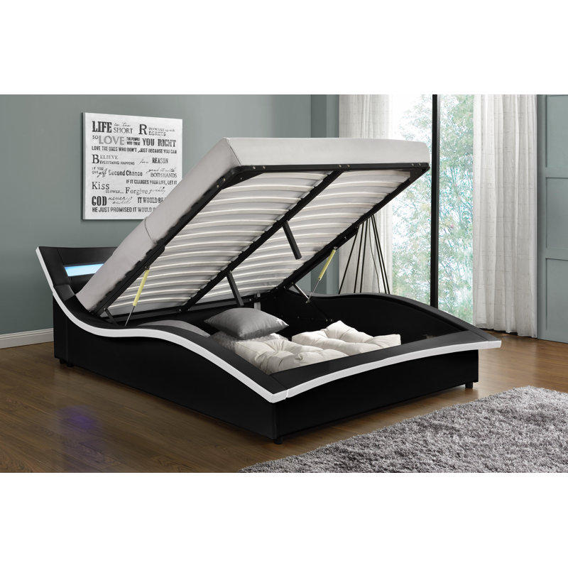 Orren Ellis Saragosa Faux Leather Upholstered Storage Platform Bed Reviews