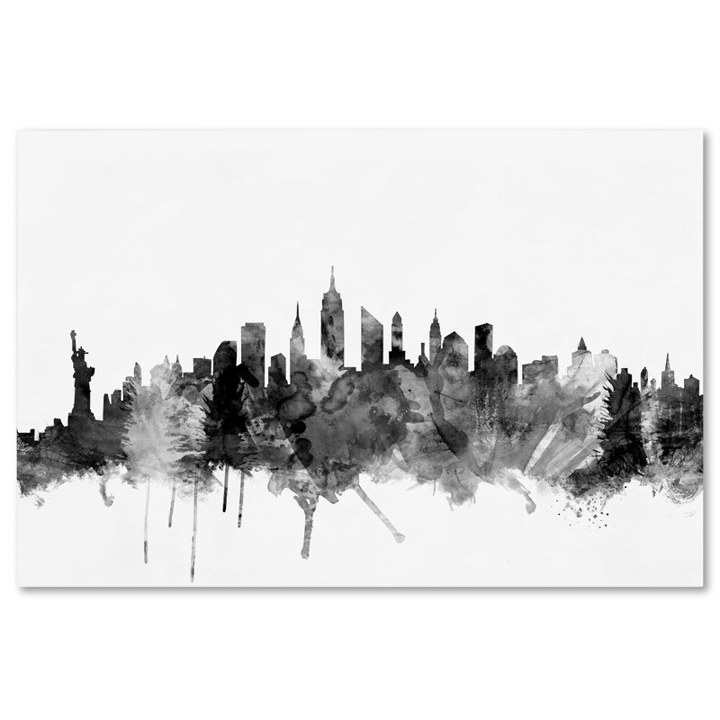Ivy Bronx New York City Skyline Graphic Art On Wrapped Canvas
