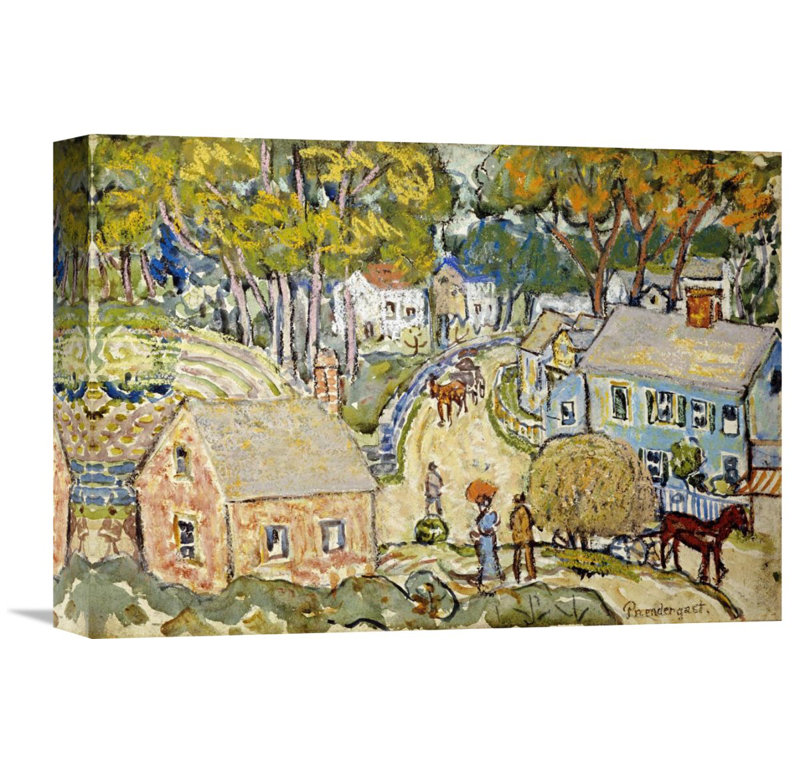 Global Gallery A New England Village By Maurice Brazil