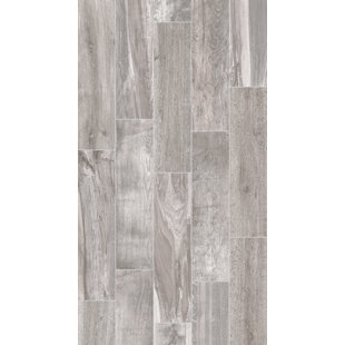 Porcelain Floor Wall Tile Joss Main Eric 6 X 24 Porcelain Wood Tile In Ash