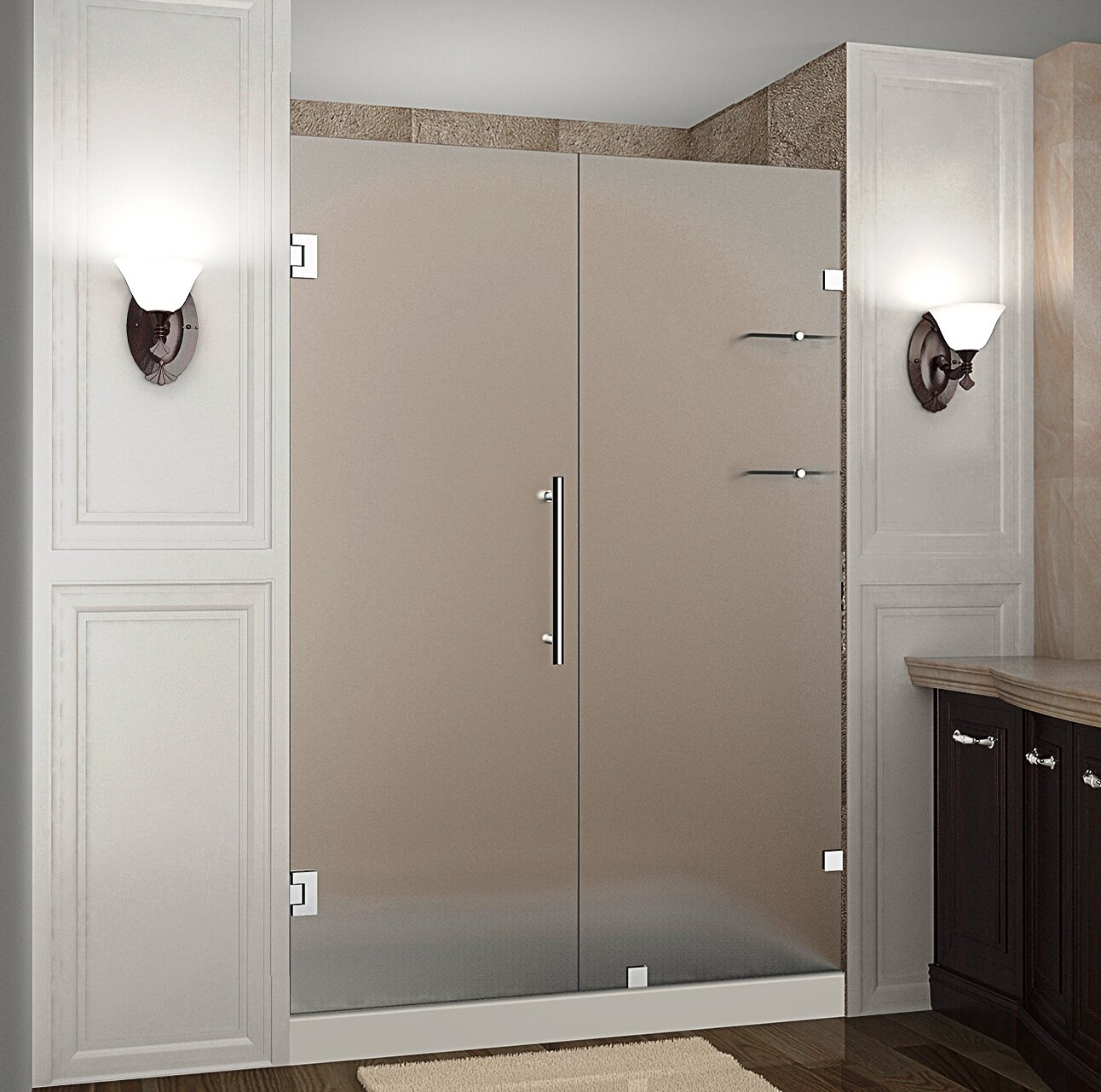 Aston Nautis Gs 33 W X 72 H Hinged Frameless Shower Door Wayfair