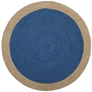 Cayla Fiber Hand-Woven Royal Blue/Natural Area Rug