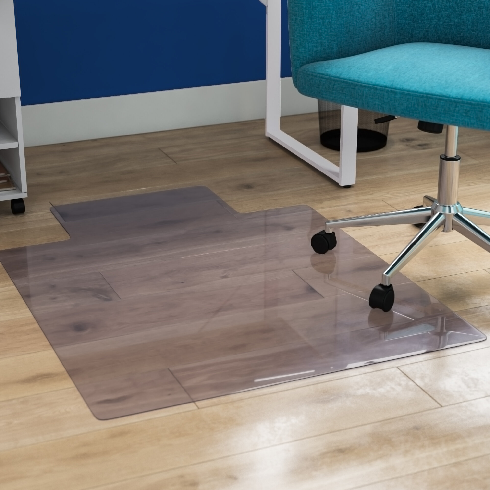 Office Chair Mat for Hardwood Floors with Lip 36x48 PVC Desk Chair mat Easy to Clean Semi-Transparent Floor Protector Chair Mats for Rolling Chairs Non-Slip Easy Glide for Chairs 
