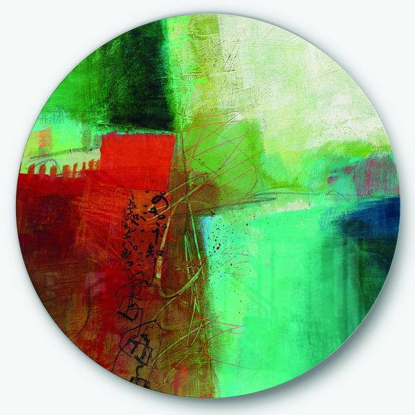 East Urban Home Abstract Impression Of Watercolor Blue And Red