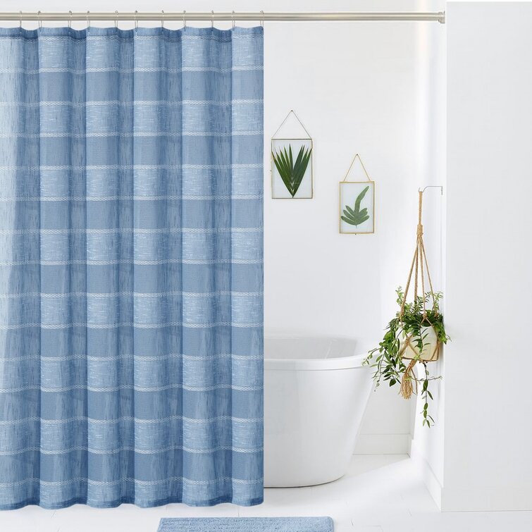 Latitude Run® Striped Single Shower Curtain | Wayfair