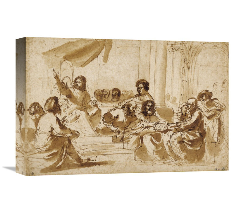 Global Gallery Christ Preaching In The Temple By Giovanni