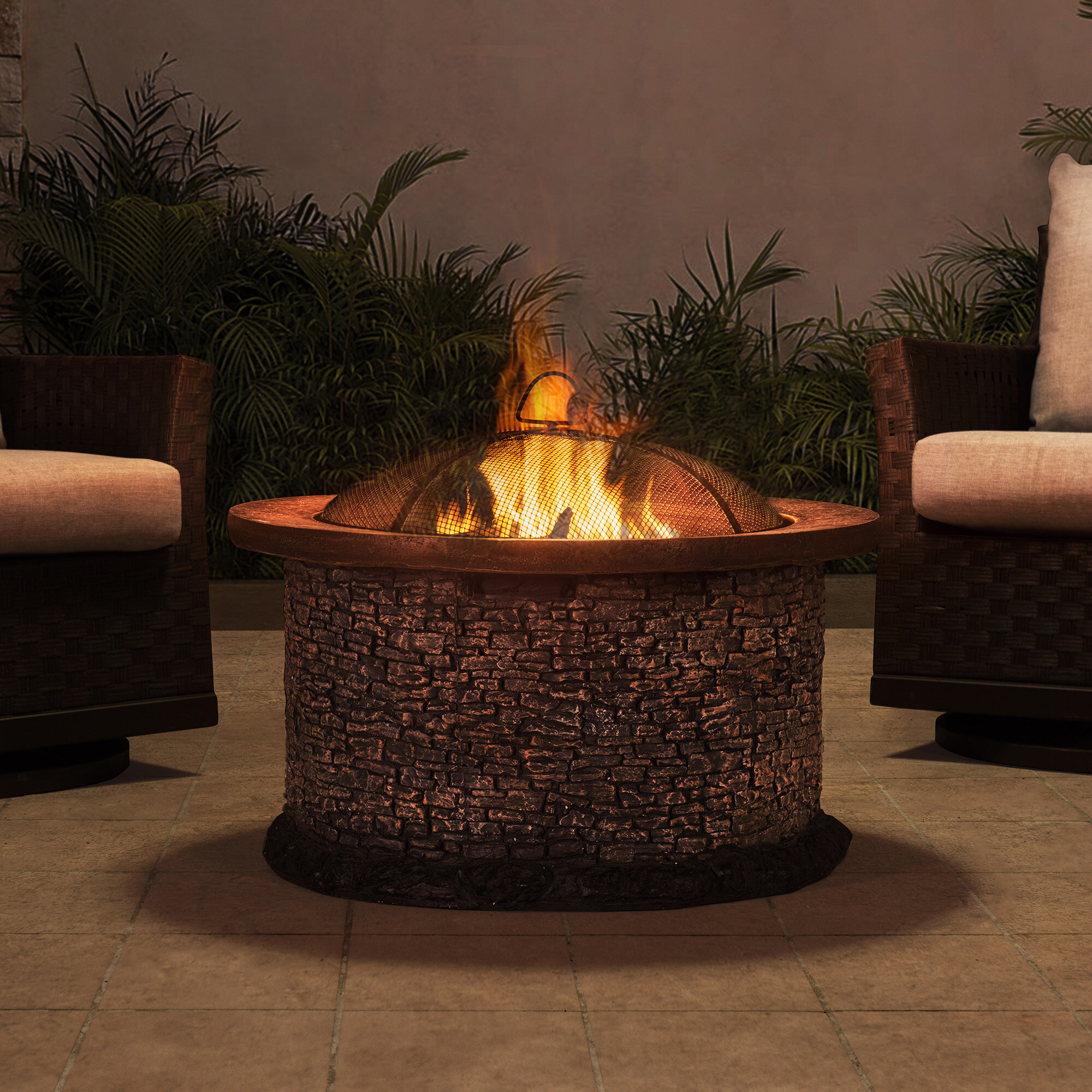 Nolia Concrete Wood Burning Fire Pit Reviews Birch Lane