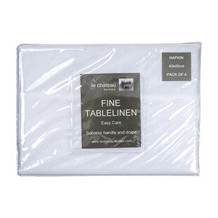 Plain Polyester/Cotton Trafford Napkins Pack of 4 Plum 