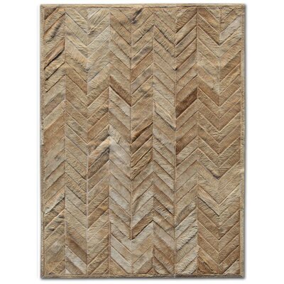 Patchwork Cowhide Yves Wheat Area Rug Pure Rugs Rug Size Rectangle