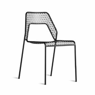 Homesailing Garden Black Dining Chairs Set Of 2 Outdoor Metal Mesh Wire Hollow Industrial Style Chairs With With Leather Cushion For Occasional Patio Coffee Shop Restaurant Patio Lawn Garden Patio Furniture