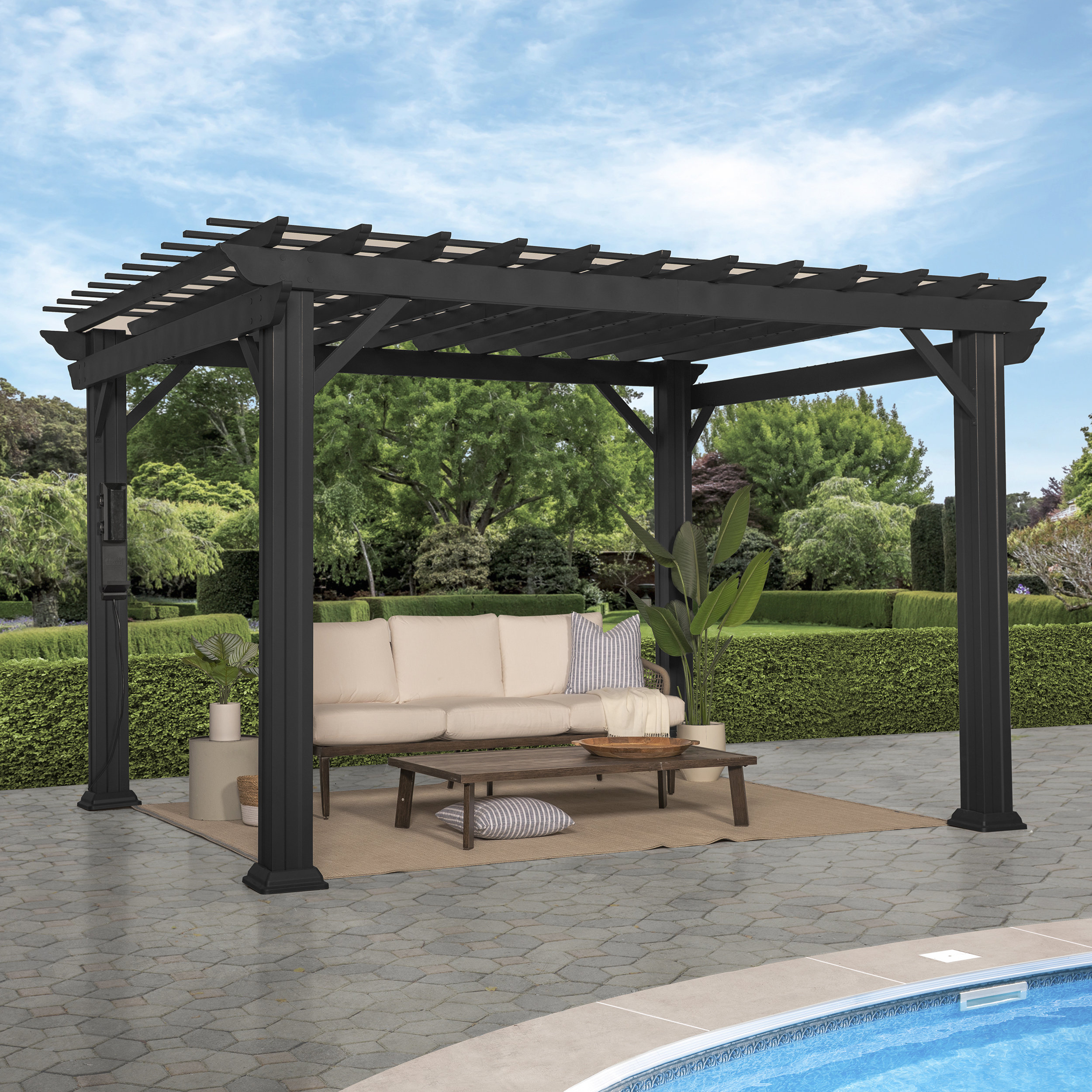 Backyard Discovery 12 ft. x ft. Steel Traditional Pergola Reviews |