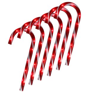 4 LED angetriebene Candy Cane Pathway Marker im Freien Weihnachts Party