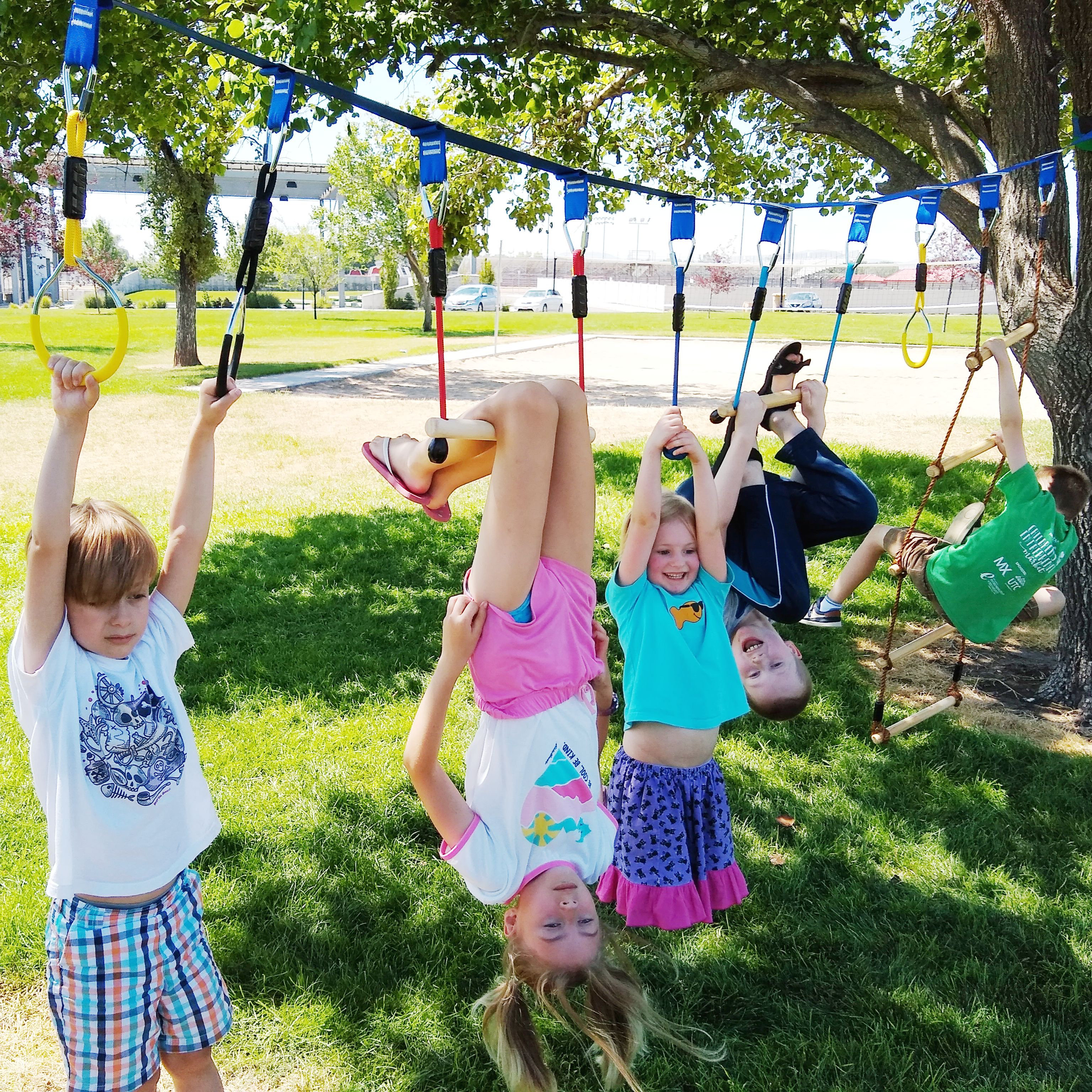 Slackline Obstacles for Children Climbing for Beginners Ninja line Set for Hanging 