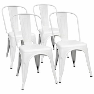 off white metal dining chairs