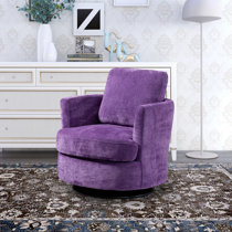 purple swivel barrel chair