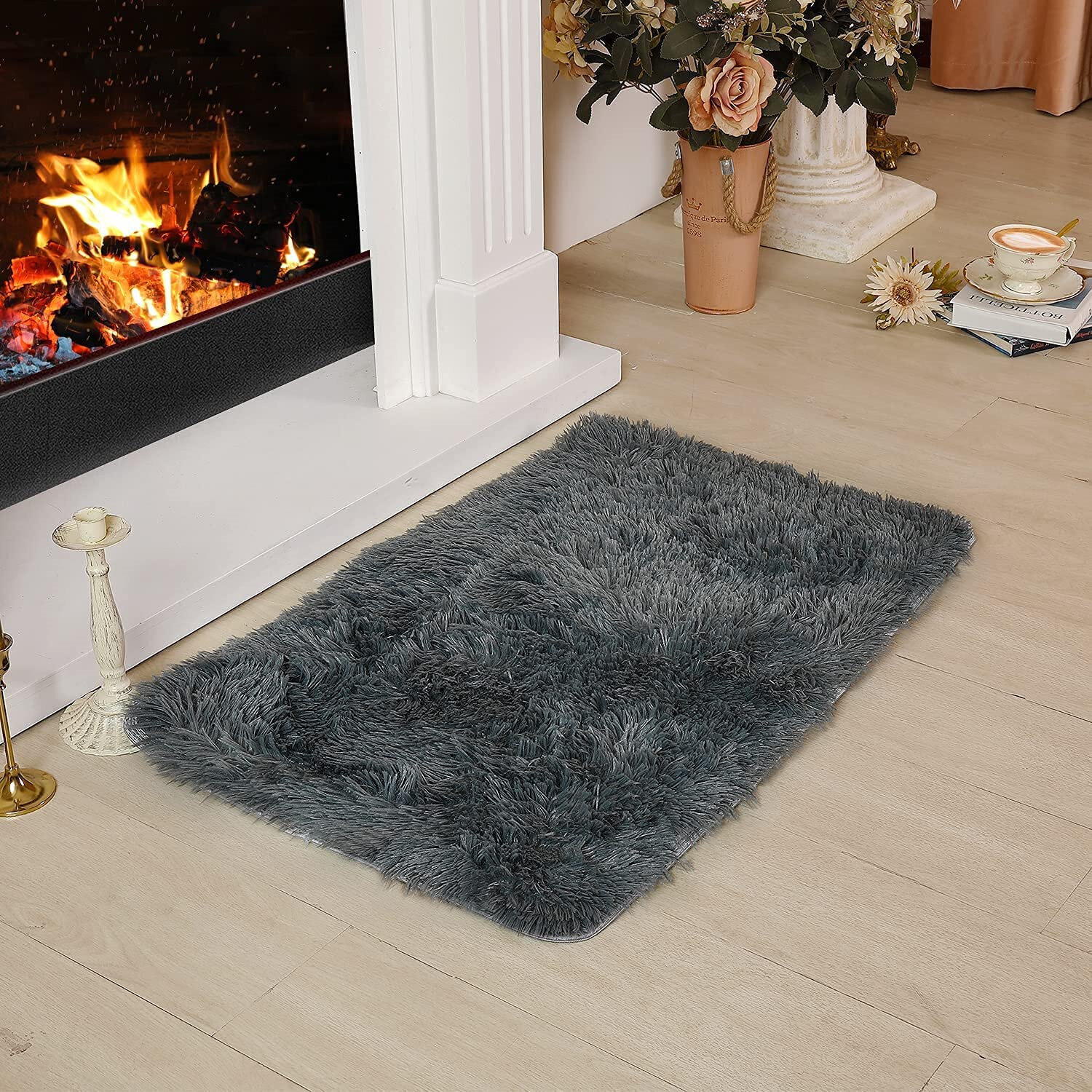 Non-slip Faux Fur Rug Shaggy Area Rugs Plush Soft Mat Bedroom Floor Decor Carpet 