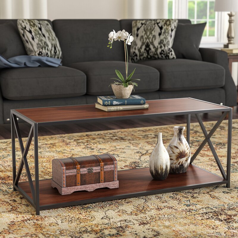 Gracie Oaks Herculaneum Cross Legs Coffee Table & Reviews ...