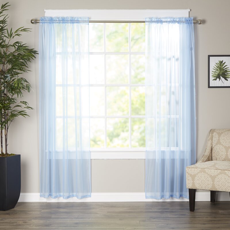 Wayfair Basics™ Wayfair Basics Solid Sheer Curtain Panels & Reviews 