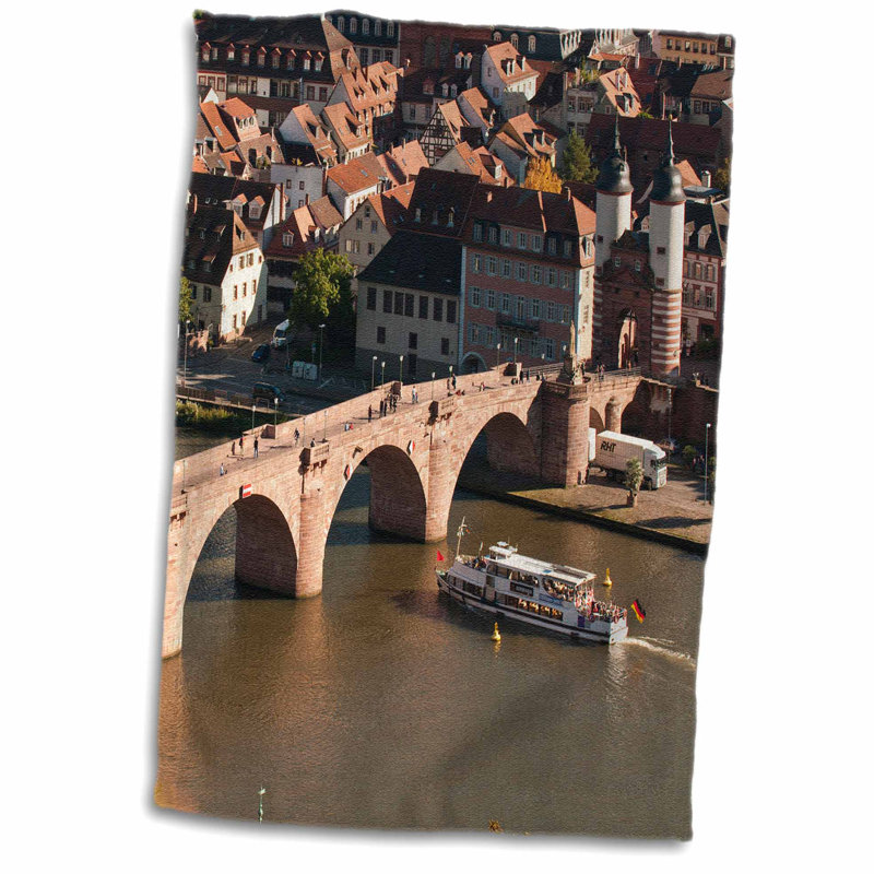 Symple Stuff Chestertown Boat Old Bridge Neckar Heidelberg Germany Michael Defreitas Hand Towel Wayfair
