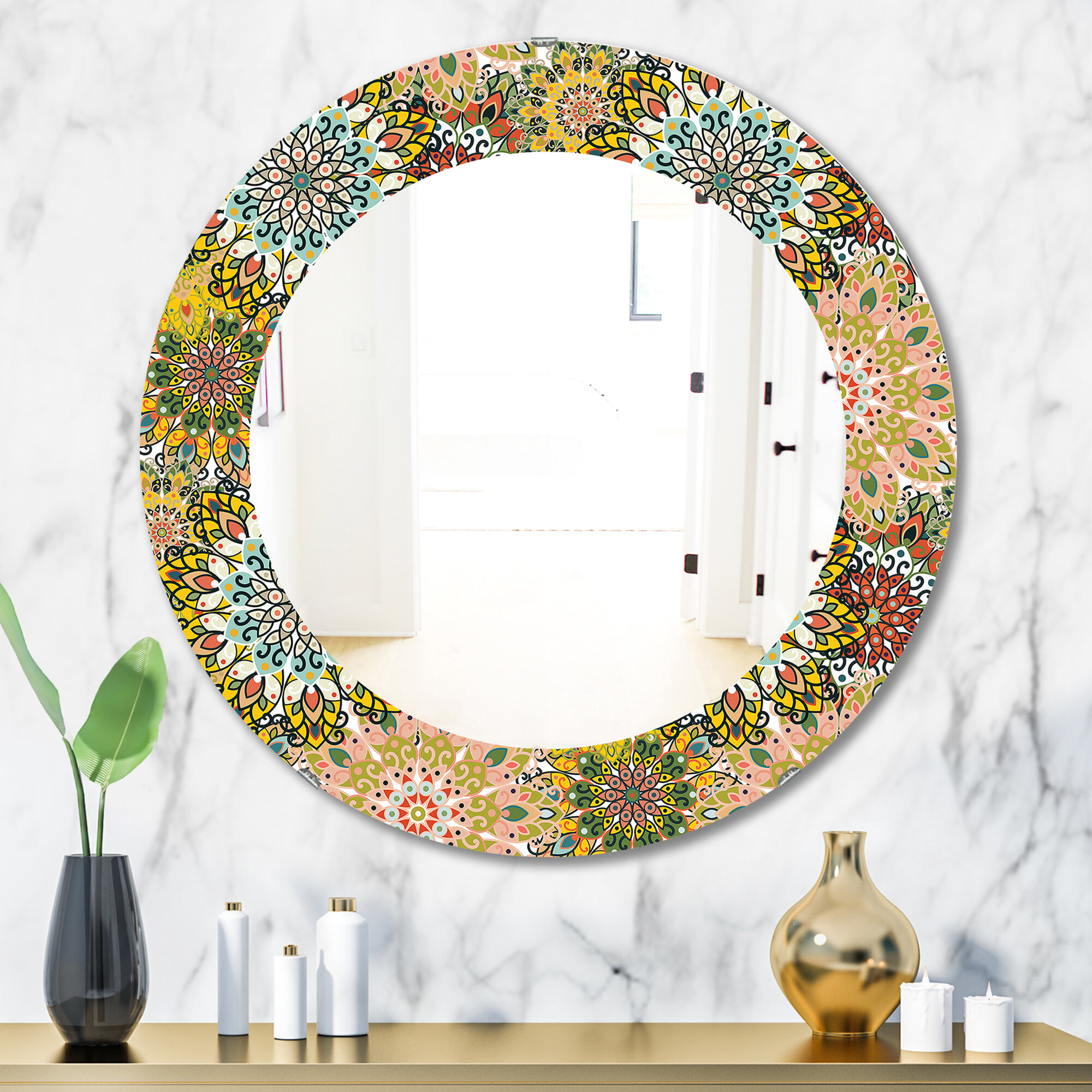 East Urban Home Mandala Wall Mirror | Wayfair