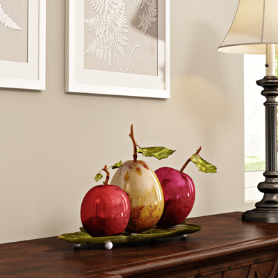 Centerpiece Glazed Metal Artificial Fruit