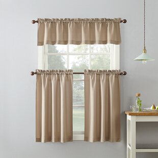 NEW Tuscan Inspired Palette Of Neutrals 3 Piece Window Valance and Tier Set 