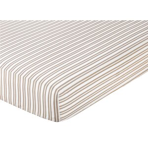 Little Lamb Striped Fitted Crib Sheet