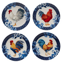 decorative rooster plates