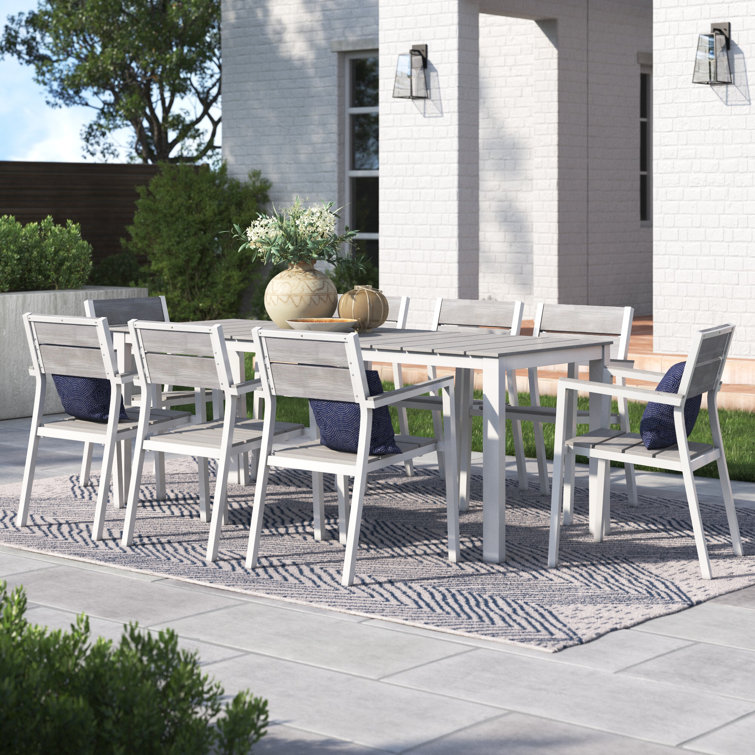 Churchton 9 Piece Outdoor Patio Dining Set Reviews Joss Main
