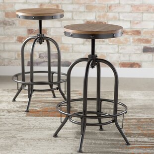 Iron Saddle Copper Barstool goethe adjustable height swivel bar stool set of 2