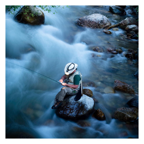 Fly Fisherman in Colorado 3.36m x 3.36m Matt Wallpaper Mural East Urban Home