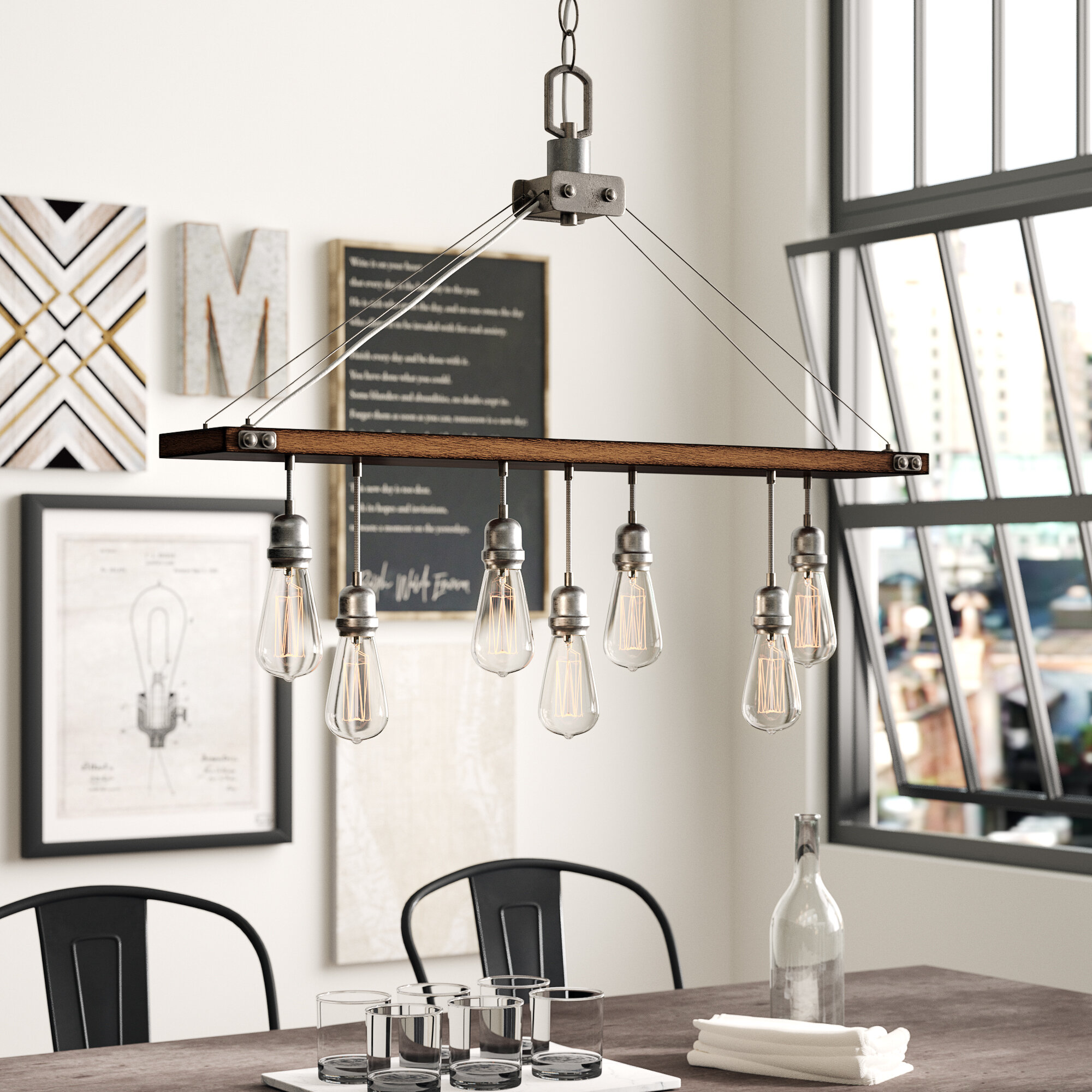 galvanized dining room light