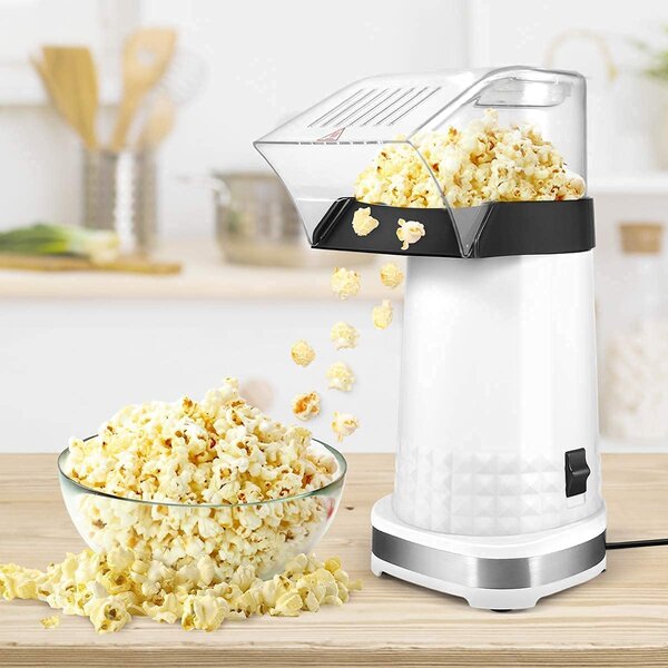 No Oil Need Mini Popcorn Maker Electric Popcorn Popper With Measuring Cup and Removable Cover for Home 99% Poping Rate Family and Party 1200W Hot Air Popper Popcorn Machine Popcorn Maker 