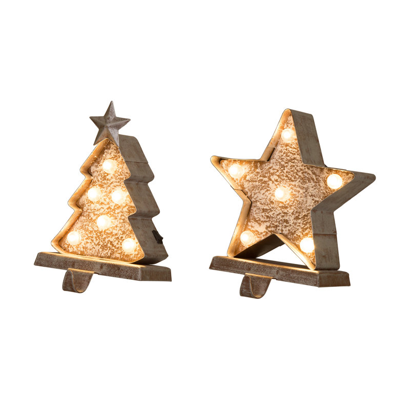The Holiday Aisle 2 Piece Marquee Christmas Tree And Star Stocking