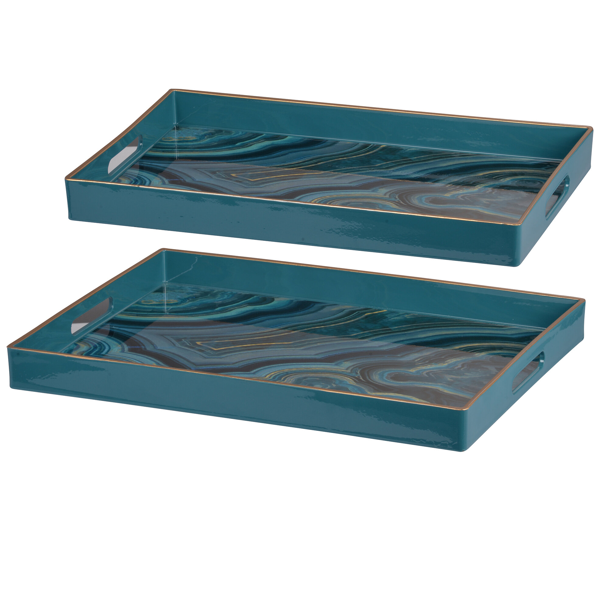 turquoise serving tray