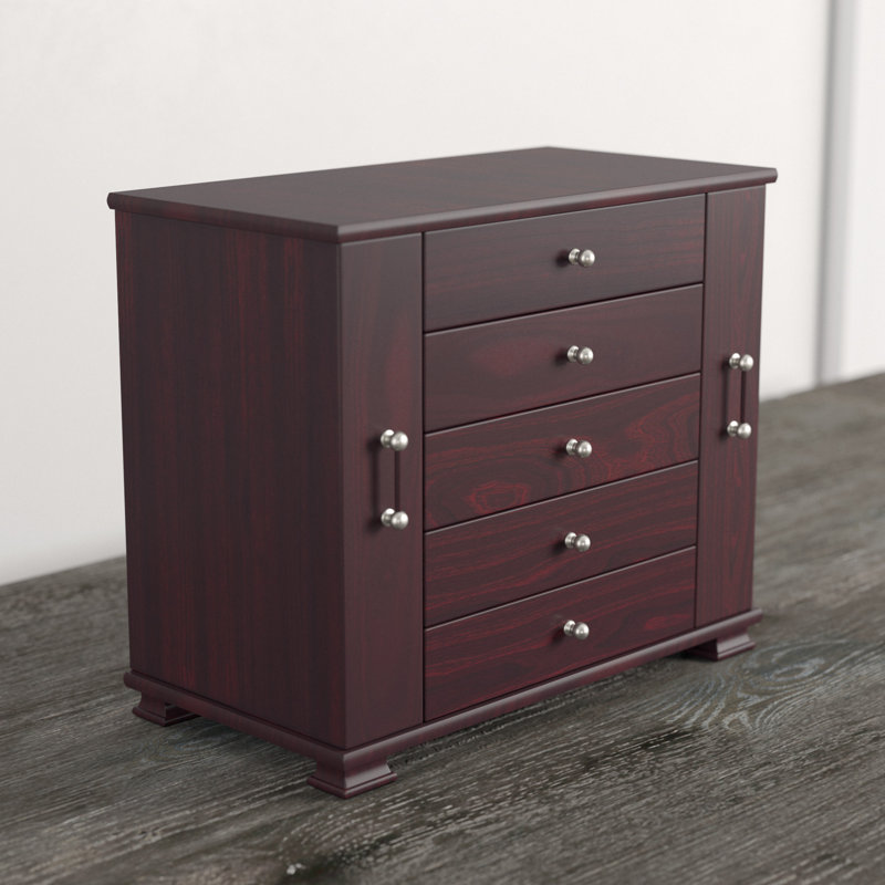 Three Posts Velvet Mirrored Jewelry Box Reviews Wayfair