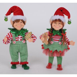 christmas magic elf shelf santa cardboard gift box stripe red green Candy Cane 