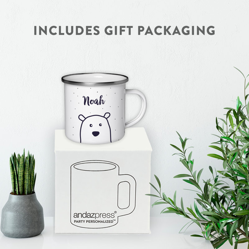 The Holiday Aisle Pickensville Personalized Christmas Hot Chocolate Campfire Gift Polar Bear Coffee Mug Wayfair